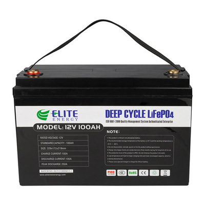 Lítio Li Ion Rechargeable Battery Deep Cycle do rv 12V 100Ah LiFePO4