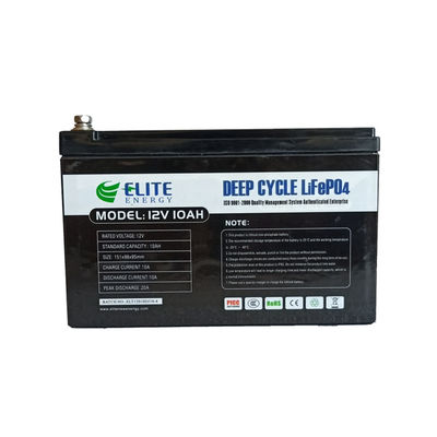 Bateria recarregável do lítio portátil de 12V 10Ah LiFePO4 IP54 128 Wh